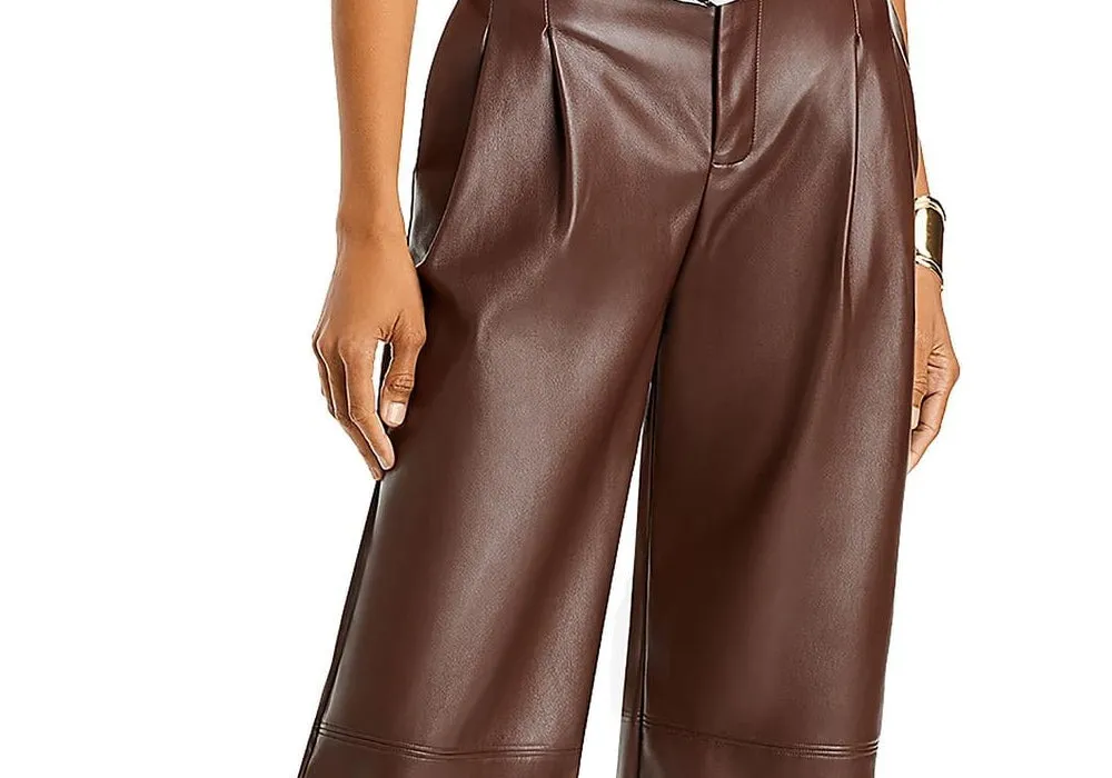 Line & Dot Halle Faux Leather Pants Brown sold by Leota product image thumbnail 2