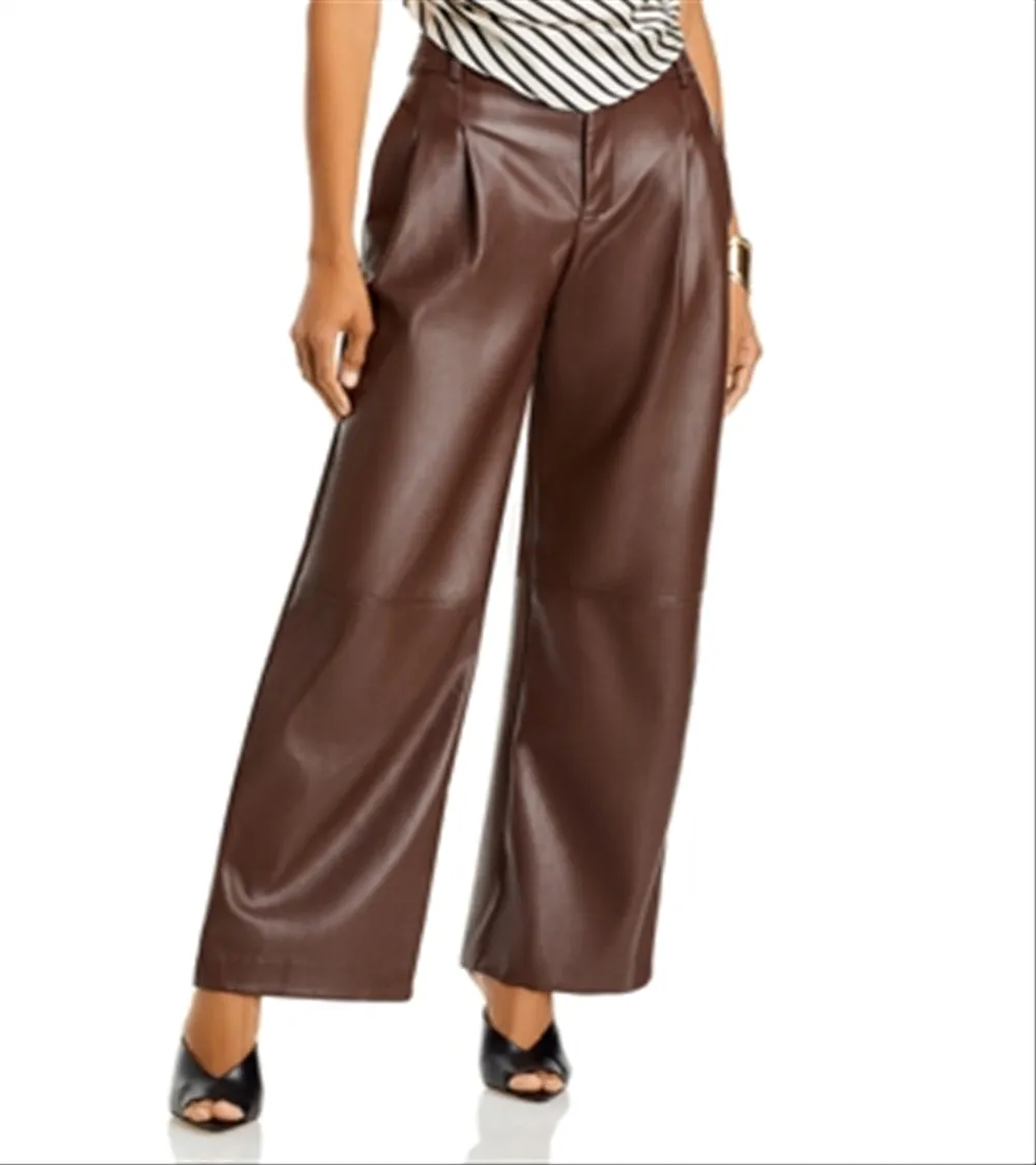 Line & Dot Halle Faux Leather Pants Brown sold by Leota product image thumbnail 4