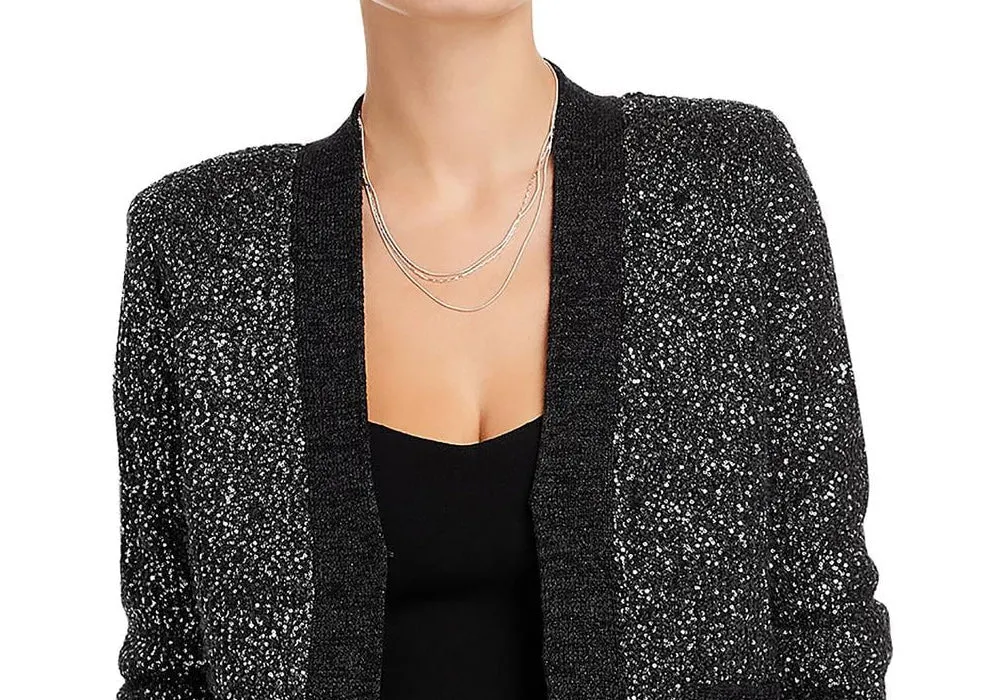 L'Agence Jinny Sequin Cardigan Sweater Black sold by Leota product image thumbnail 2