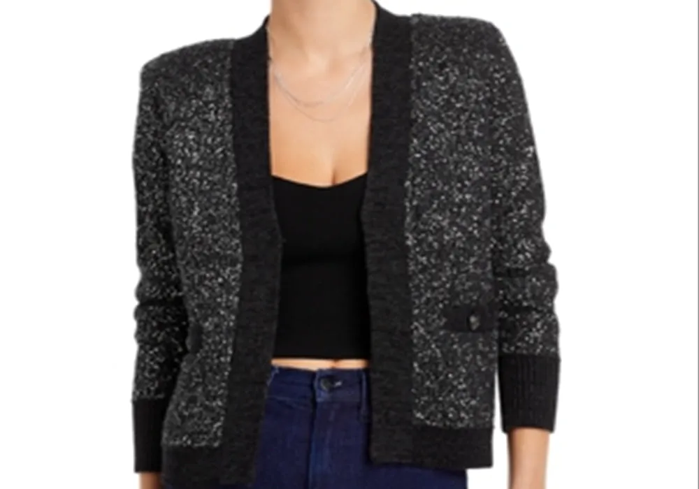 L'Agence Jinny Sequin Cardigan Sweater Black sold by Leota product image thumbnail 5