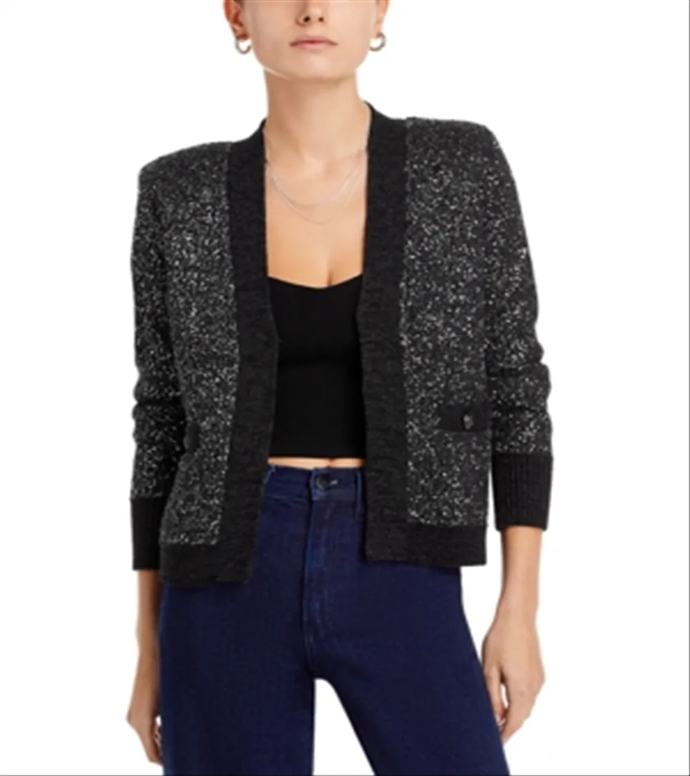 L'Agence Jinny Sequin Cardigan Sweater Black sold by Leota product image thumbnail 4