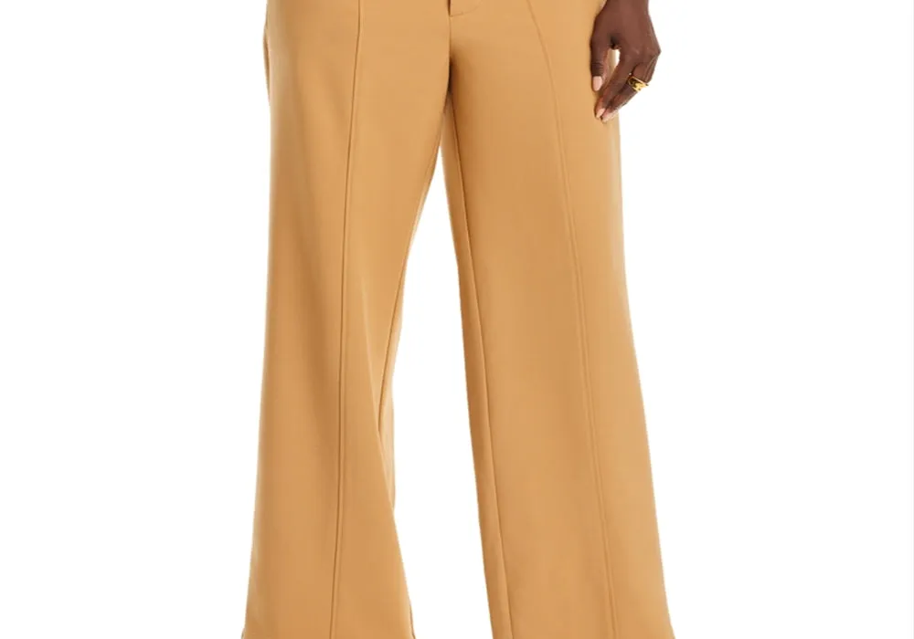 Avec Les Filles Cutout Waist Wide Leg Pants Camel sold by Leota product image thumbnail 5