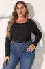 L.NY Plus Size Round Neck Long Sleeve Bodysuit sold by Leota