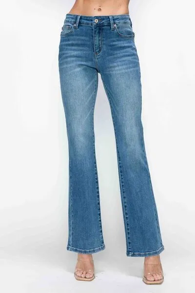 L.NY bytos Full Size Cat's Whiskers Mid Rise Bootcut Jeans sold by Leota