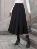L.NY Decorative Button Ruched Midi Skirt sold by Leota