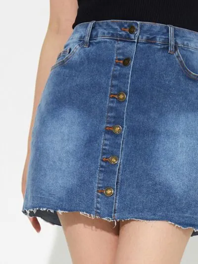 L.NY Pocketed Button Up Denim Skirt sold by Leota product image thumbnail 3