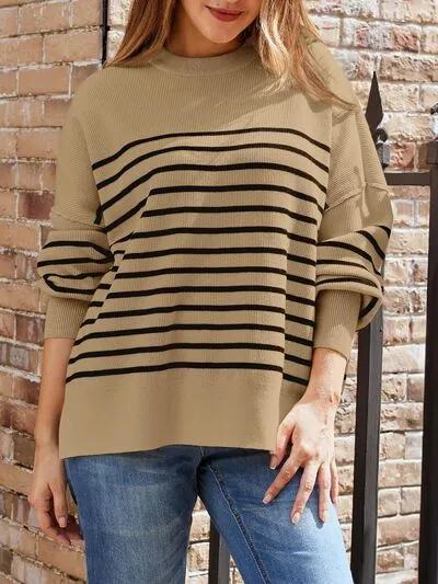 L.NY Striped Round Neck Long Sleeve Sweatshirt sold by Leota product image thumbnail 4
