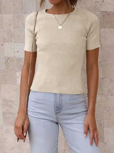 L.NY Round Neck Short Sleeve Knit Top sold by Leota product image thumbnail 5