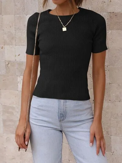 L.NY Round Neck Short Sleeve Knit Top sold by Leota product image thumbnail 2