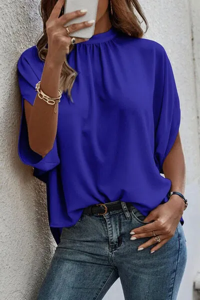 L.NY Tie Back Slit Half Sleeve Blouse sold by Leota product image thumbnail 3