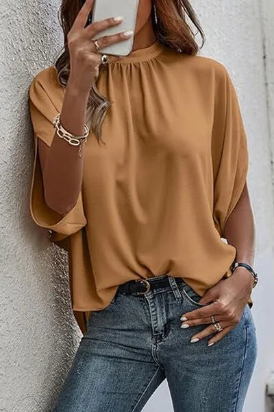 L.NY Tie Back Slit Half Sleeve Blouse sold by Leota product image thumbnail 4