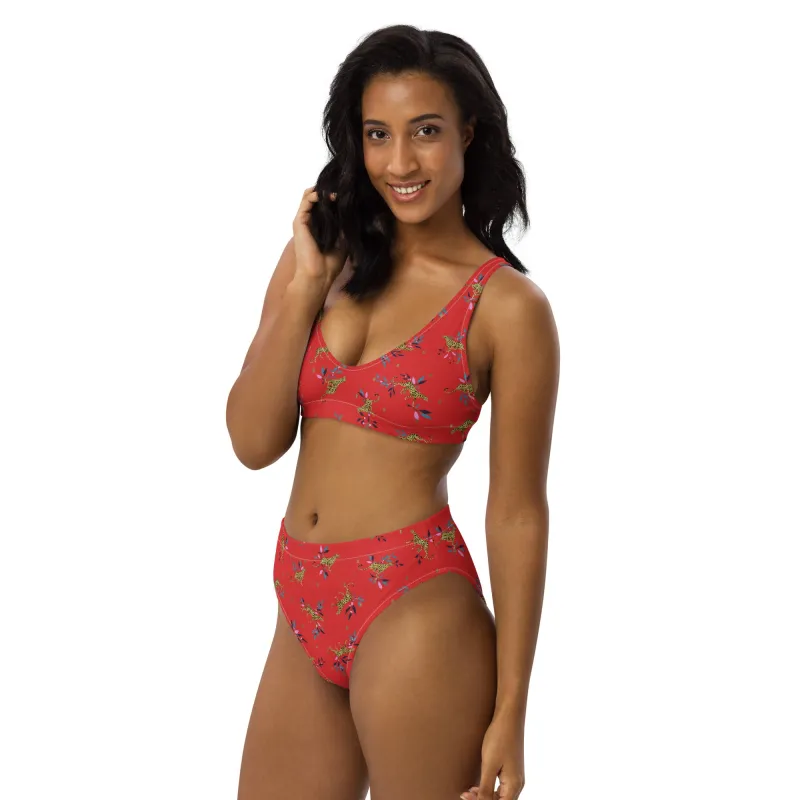 Leota Masha Bikini in Lucky Cheetah Red sold by Leota