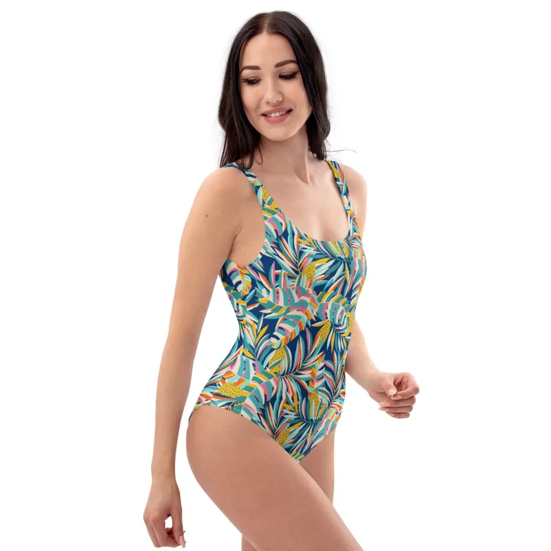 Leota Jenny Swimsuit in Palms sold by Leota