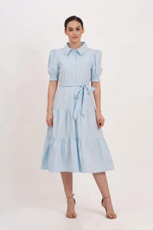 Leota Octavia Dress Wispy Blue sold by Leota