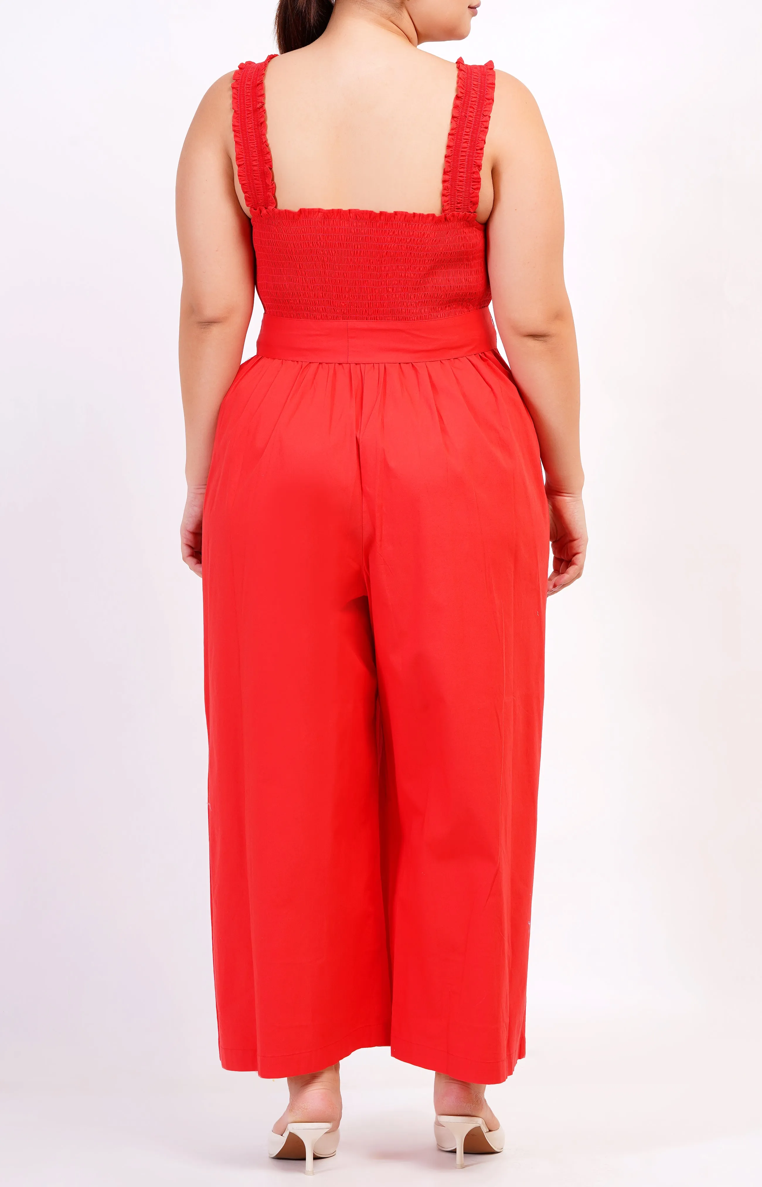 Janet Cropped Jumpsuit Poppy Red sold by Leota product image thumbnail 2