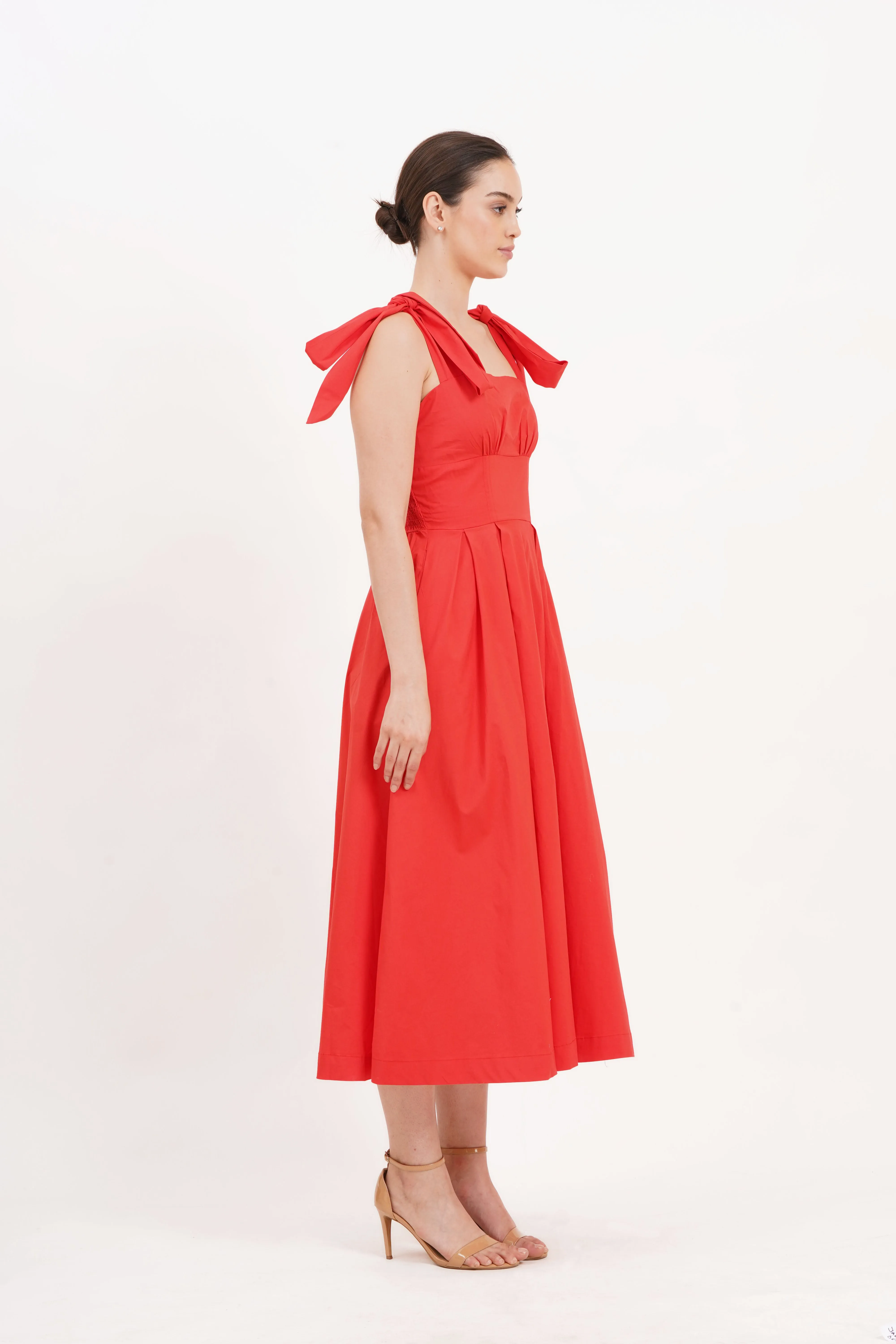 Penelope Bow Dress Poppy Red sold by Leota product image thumbnail 3