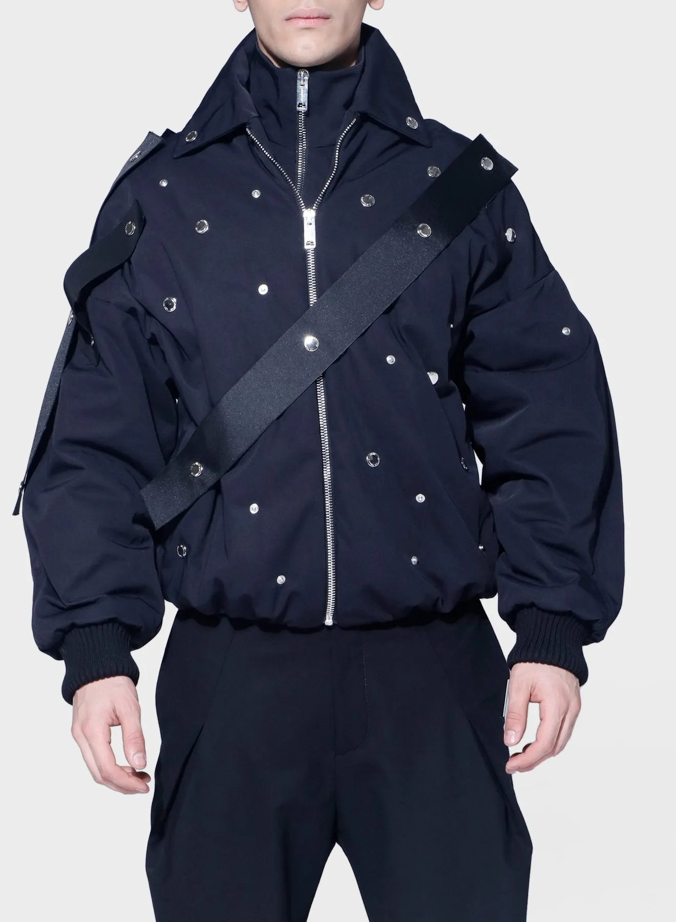 BOMBER BOTTON RAIN WITH DETACHEBLE COLLAR sold by Les Hommes product image thumbnail 3