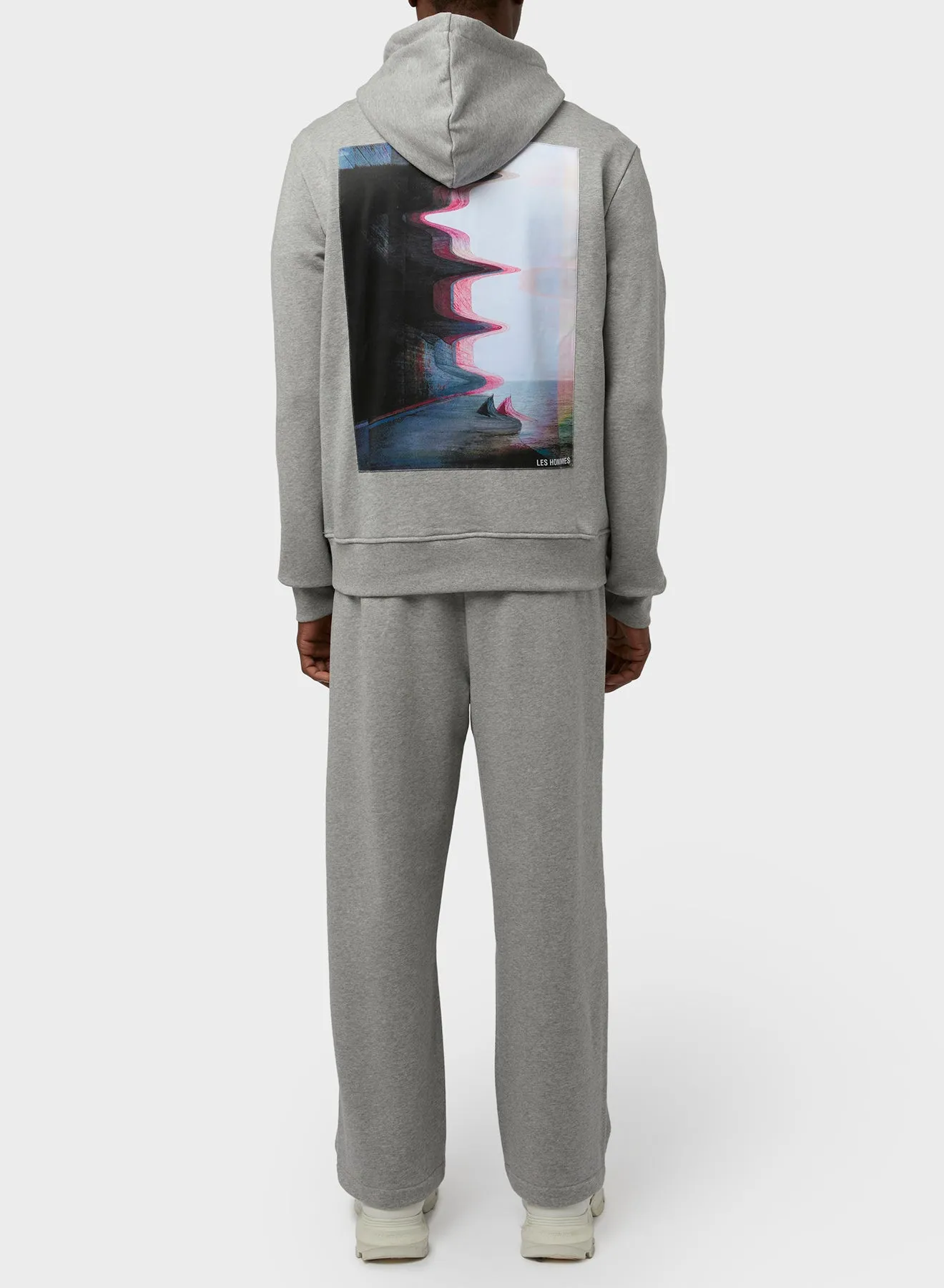 COMFY FLEECE WITH SILK FLUID PRINTS ON THE BACK sold by Les Hommes product image thumbnail 3