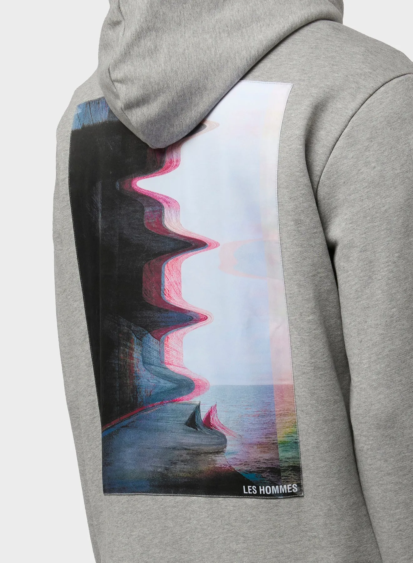 COMFY FLEECE WITH SILK FLUID PRINTS ON THE BACK sold by Les Hommes product image thumbnail 2