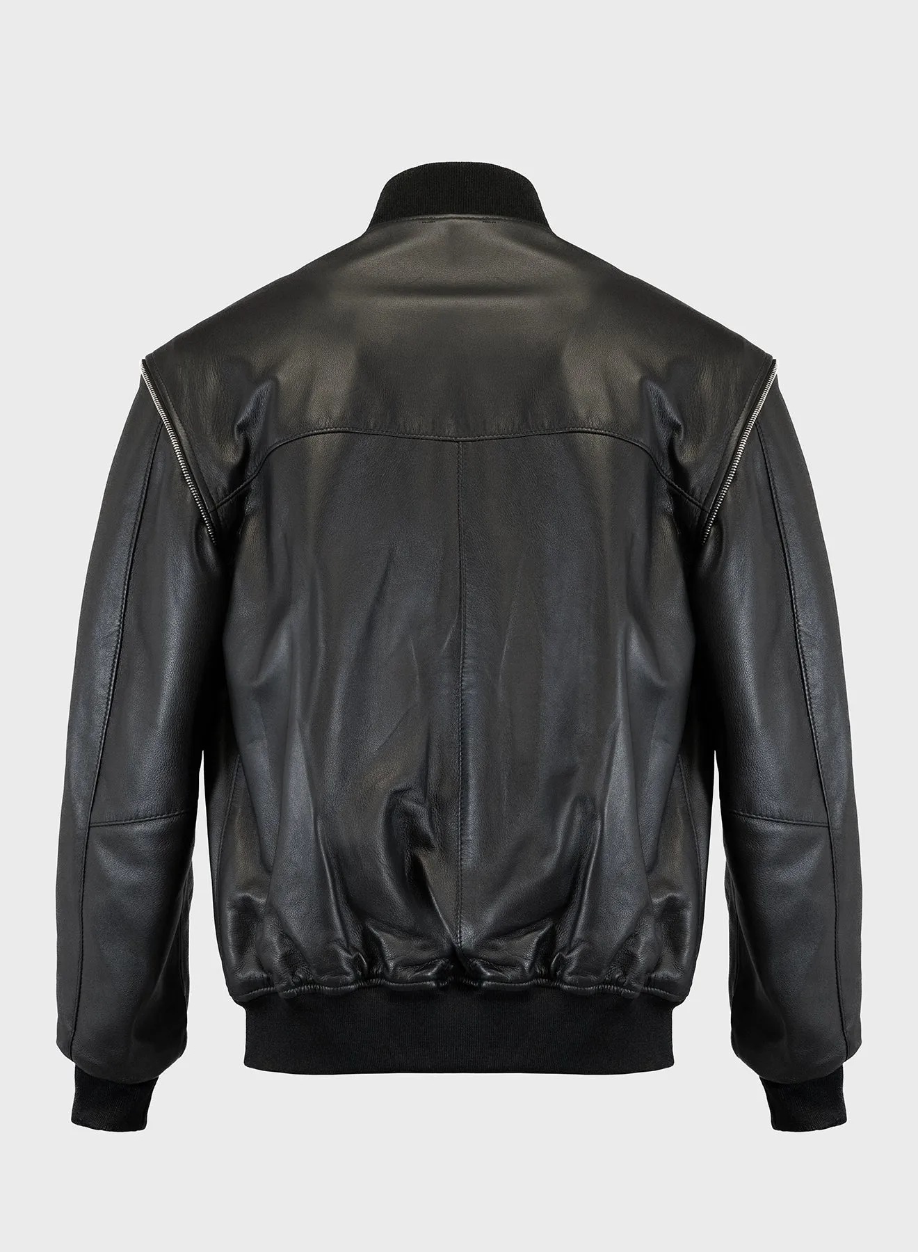 LEATHER JACKET WITH HALF ZIP DECORATION sold by Les Hommes product image thumbnail 2