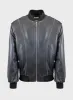 LEATHER JACKET WITH HALF ZIP DECORATION sold by Les Hommes