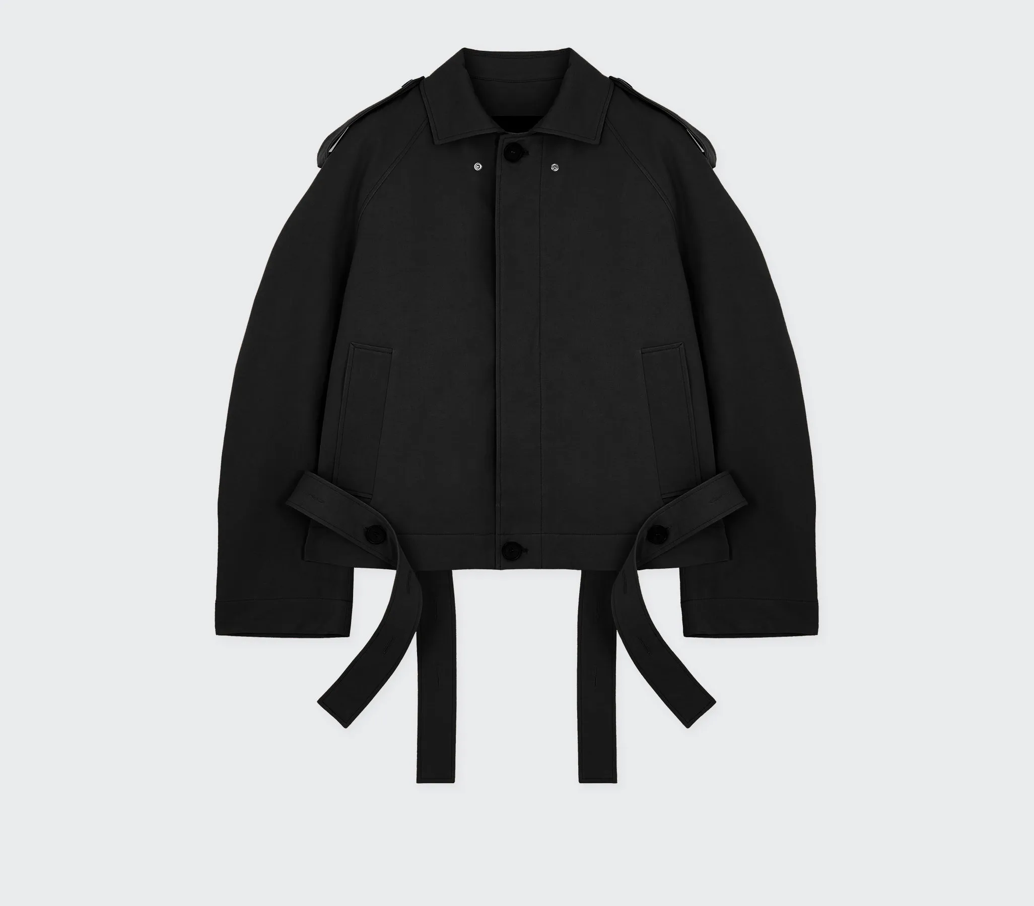 CROPPED TRENCH WITH BELT sold by Les Hommes product image thumbnail 4