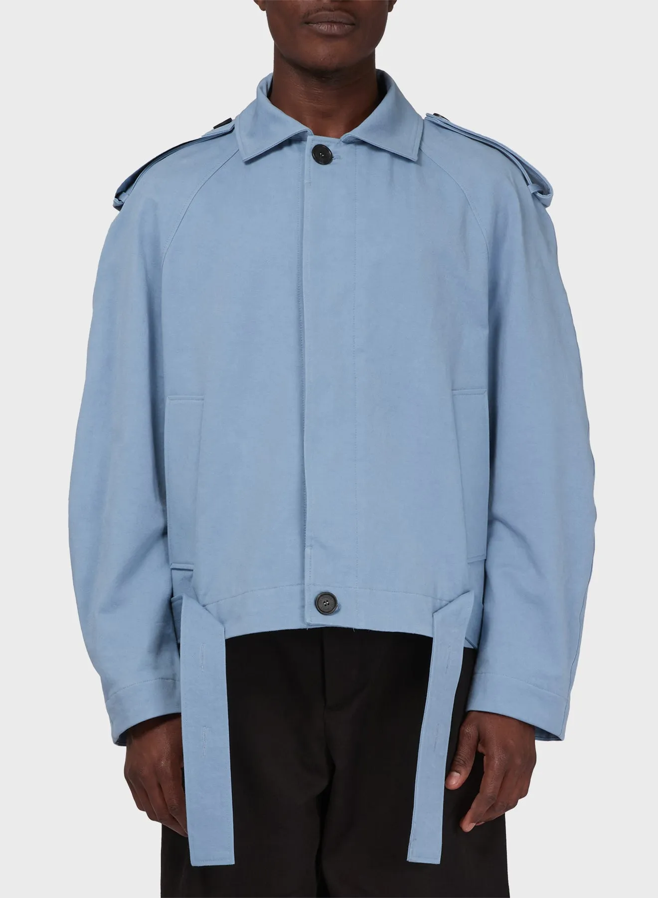 CROPPED TRENCH WITH BELT sold by Les Hommes product image thumbnail 5