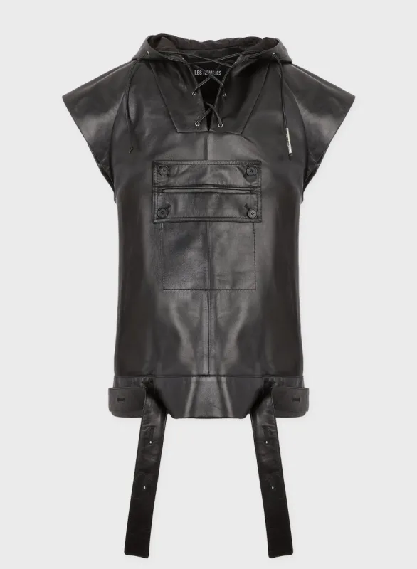 LEATHER ANORAK sold by Les Hommes