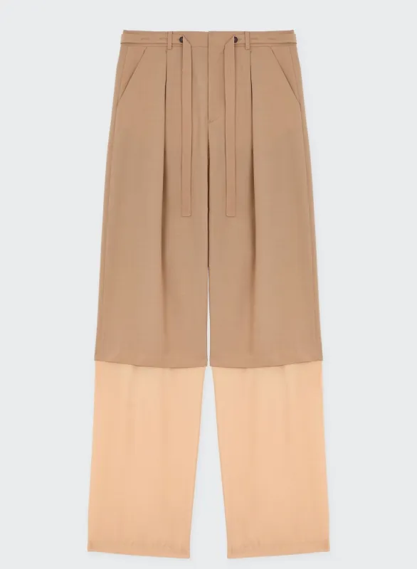 3 BUTTON TROUSER WITH COULISSE DOUBLE LAYERING sold by Les Hommes