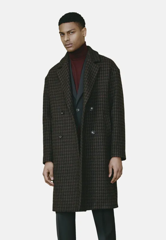242L06015    PIED-DE-POULE OVERCOAT sold by Les Hommes