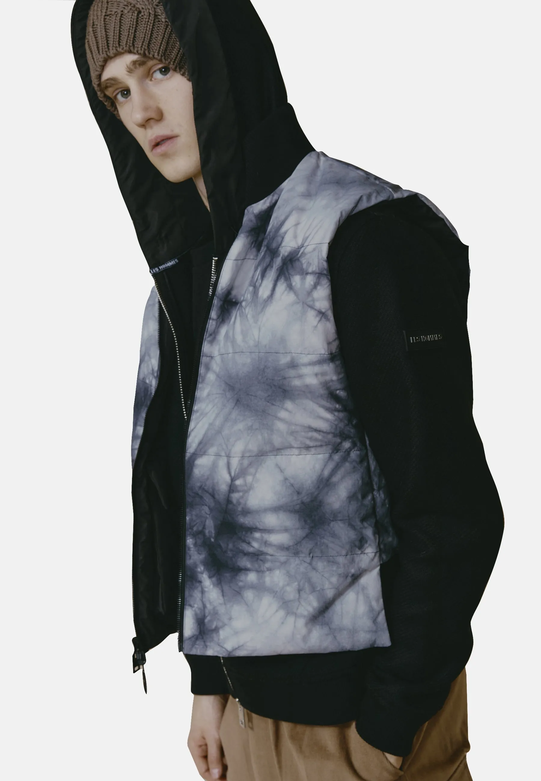 242L02001 REVERSIBLE GILET WITH DIGITAL PRINT sold by Les Hommes