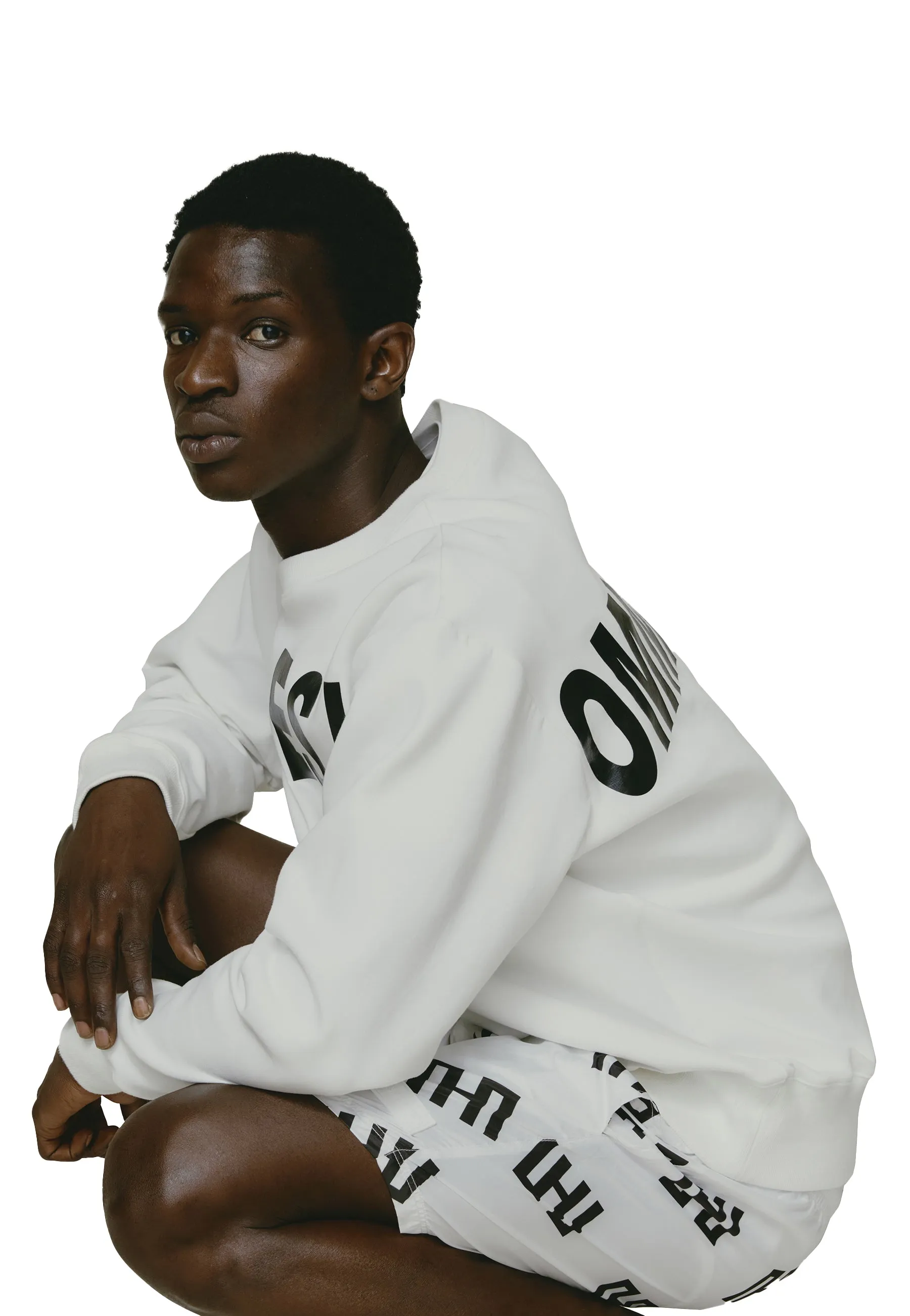 STRETCH-ROUND NECK-SWEATSHIRT sold by Les Hommes product image thumbnail 3