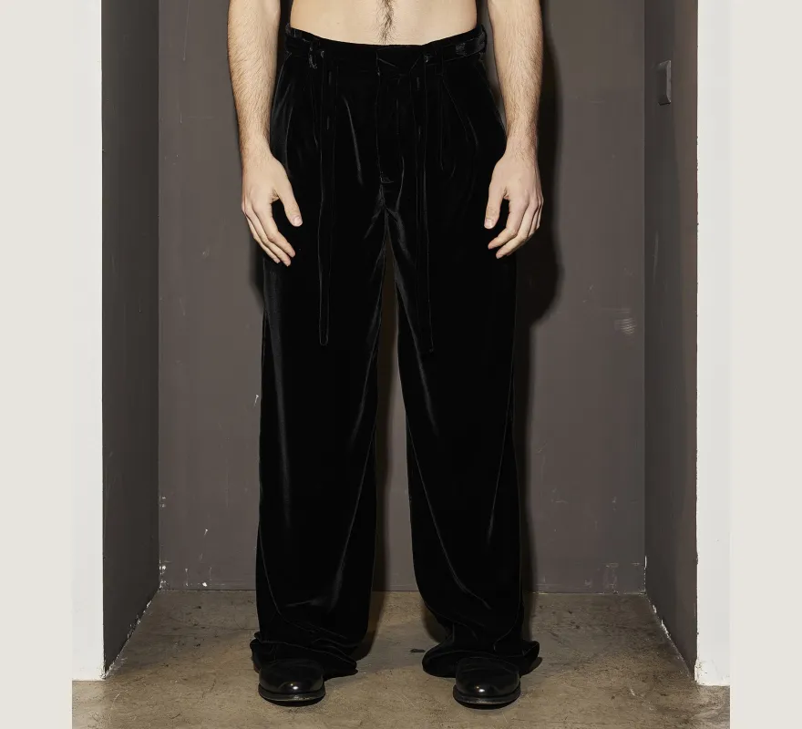 LHB2526014  Wide Leg Velvet Pants sold by Les Hommes