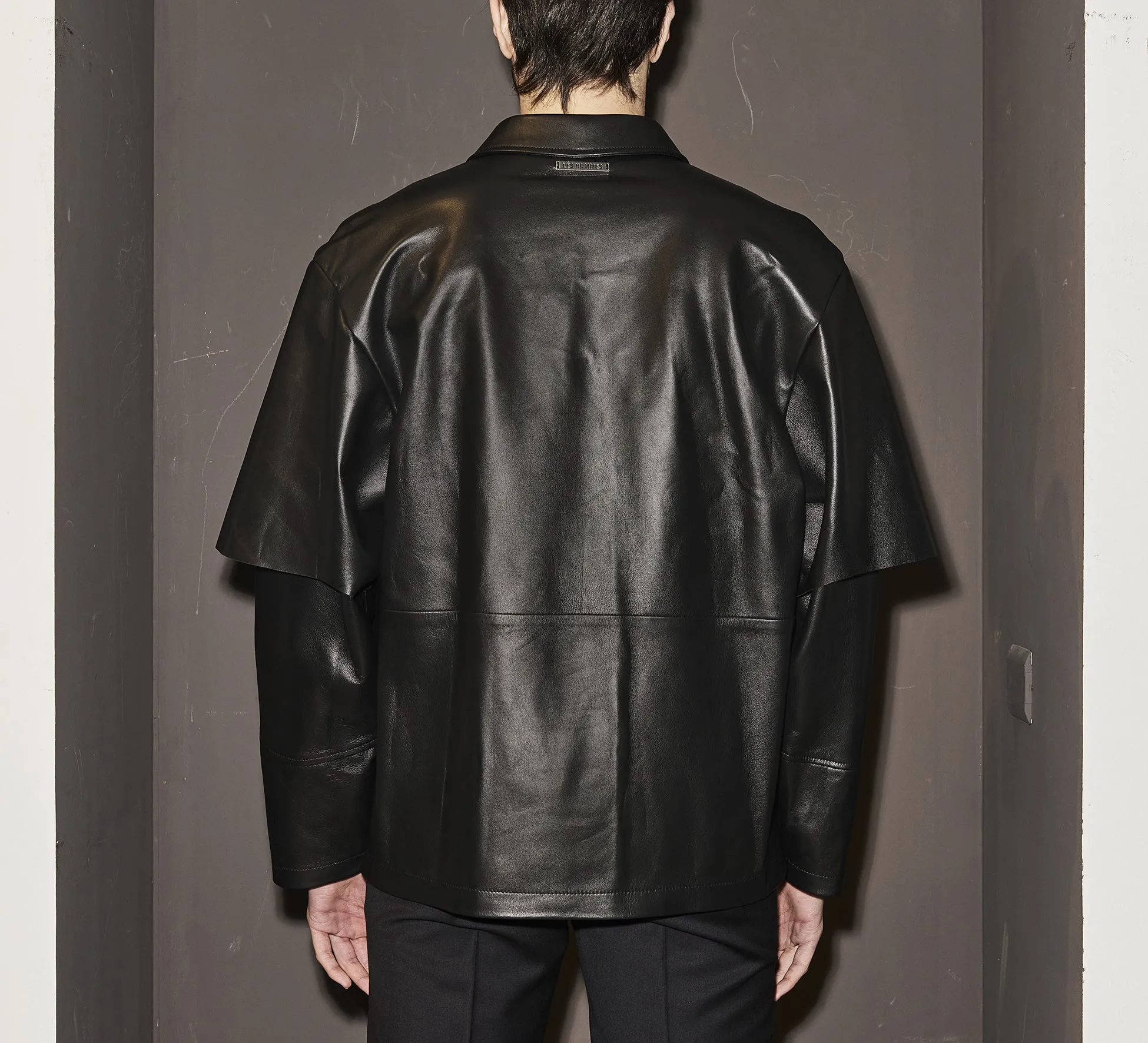 LHB2524004 Leather t-shirt sold by Les Hommes product image thumbnail 2