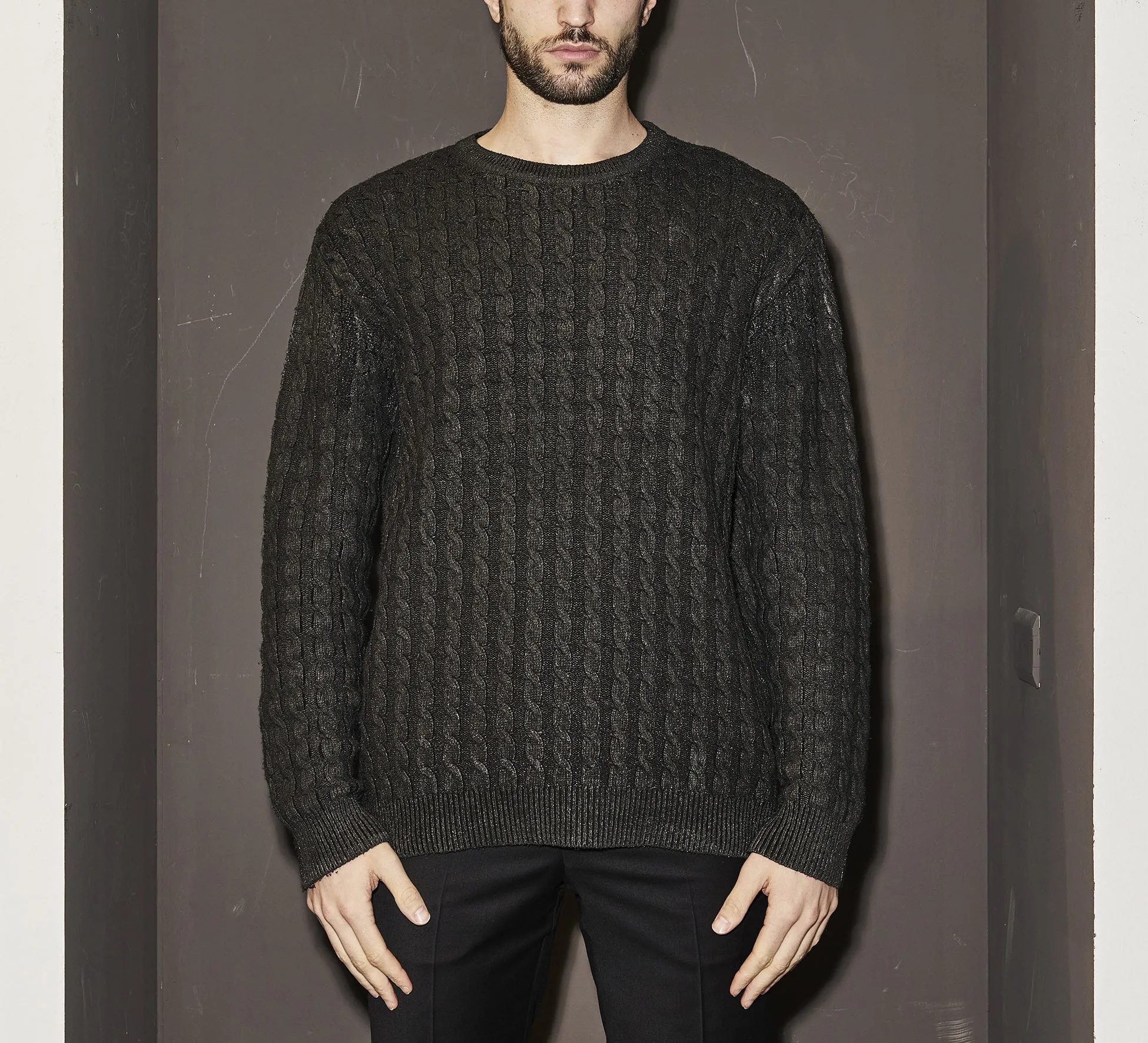 LHB2523003 Roundneck Rubber Sweater sold by Les Hommes product image thumbnail 3