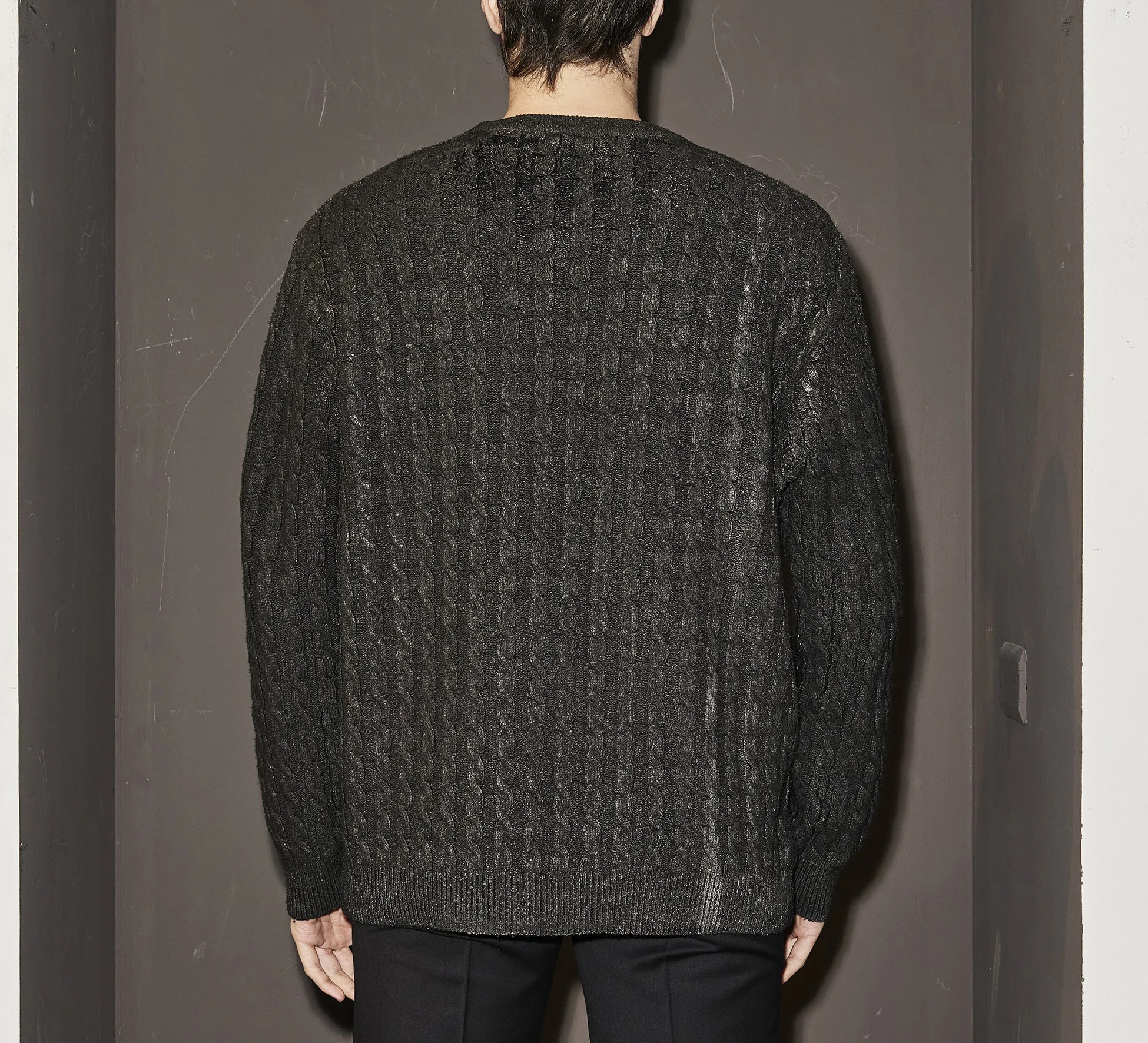 LHB2523003 Roundneck Rubber Sweater sold by Les Hommes product image thumbnail 4