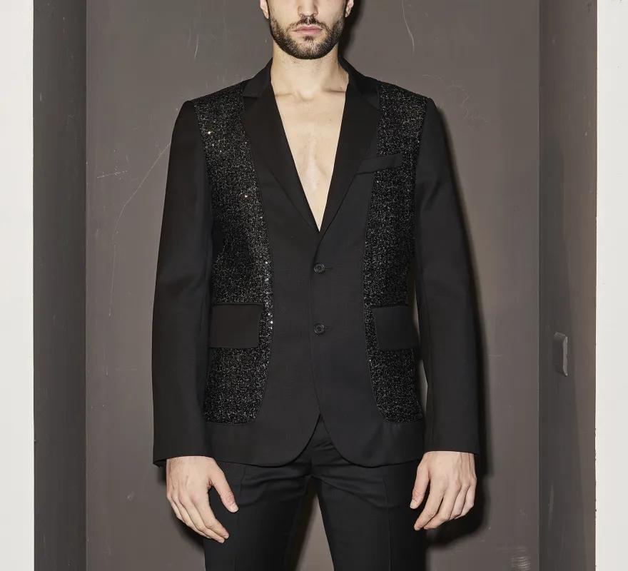 LHB2521303 Paillettes Panels Blazer sold by Les Hommes