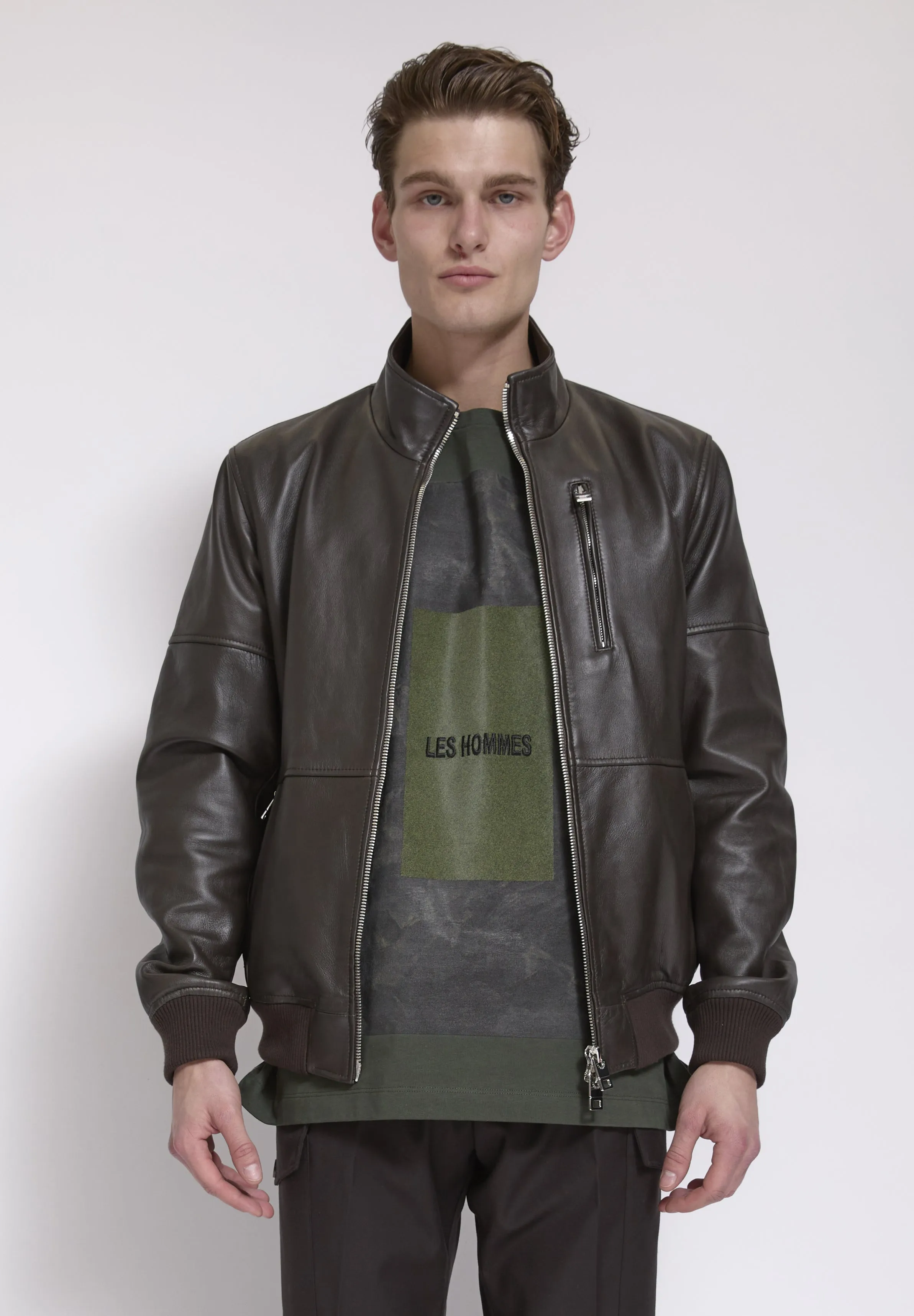 252L02023 leather jacket sold by Les Hommes