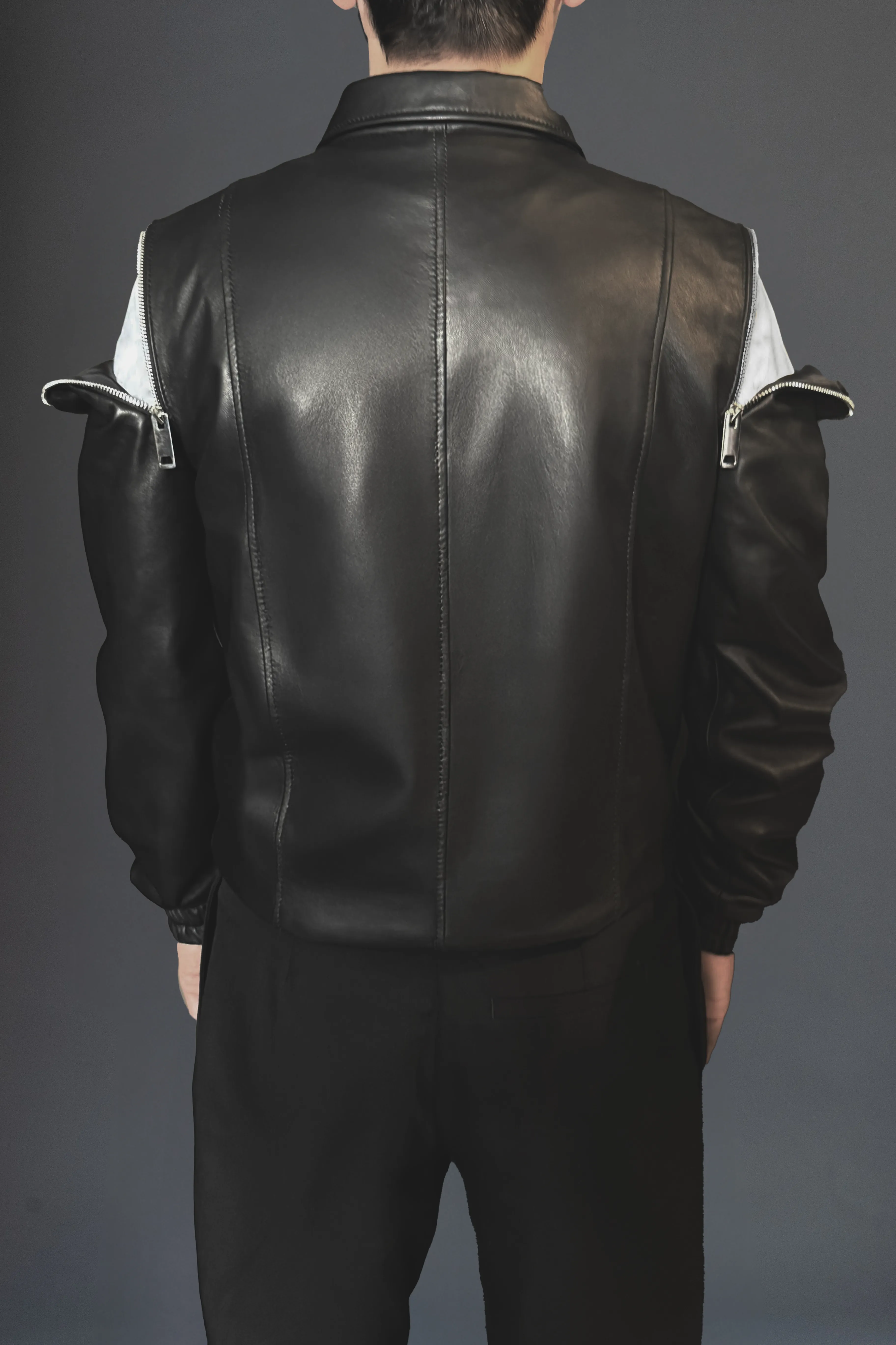 LHB2614006 LEATHER-BOMBER sold by Les Hommes product image thumbnail 2