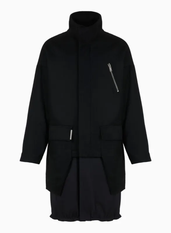 PARKA WITH NYLON AND ZIP+AIRTAG sold by Les Hommes