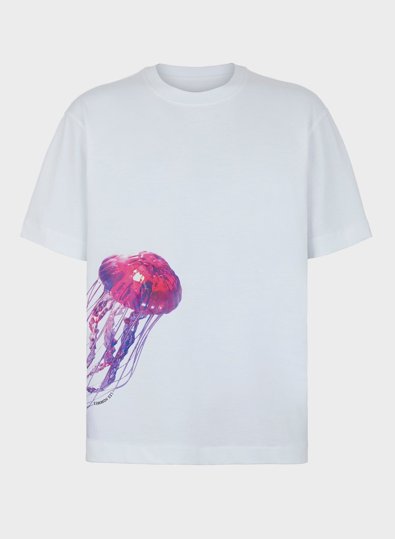 T-shirt jellyfish on the side sold by Les Hommes