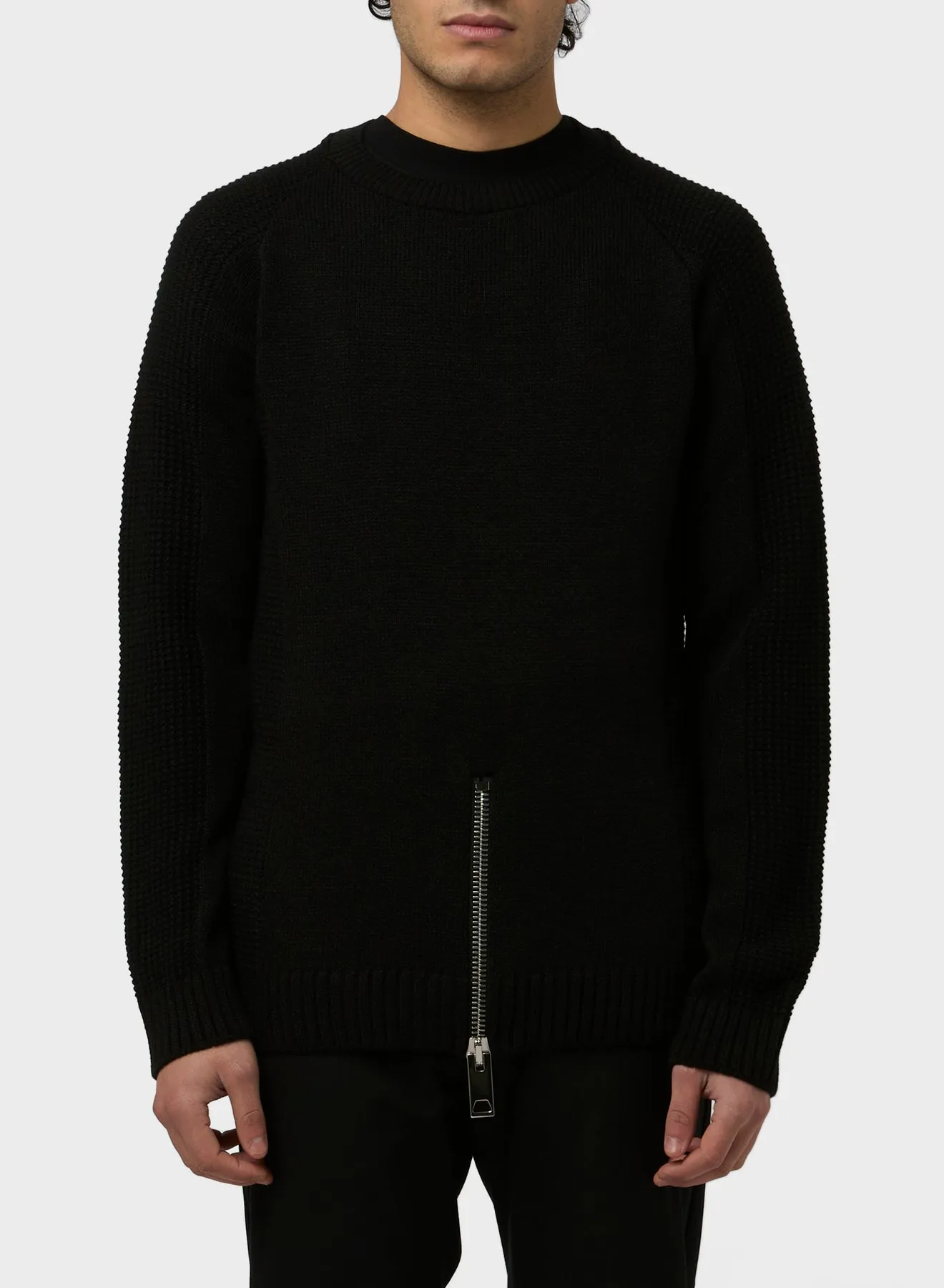 FLEECE SWEATER WITH ZIP ON THE FRONT sold by Les Hommes