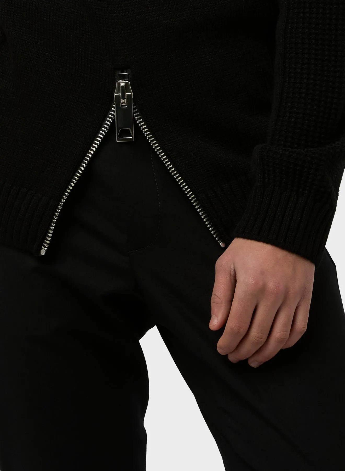 FLEECE SWEATER WITH ZIP ON THE FRONT sold by Les Hommes product image thumbnail 3