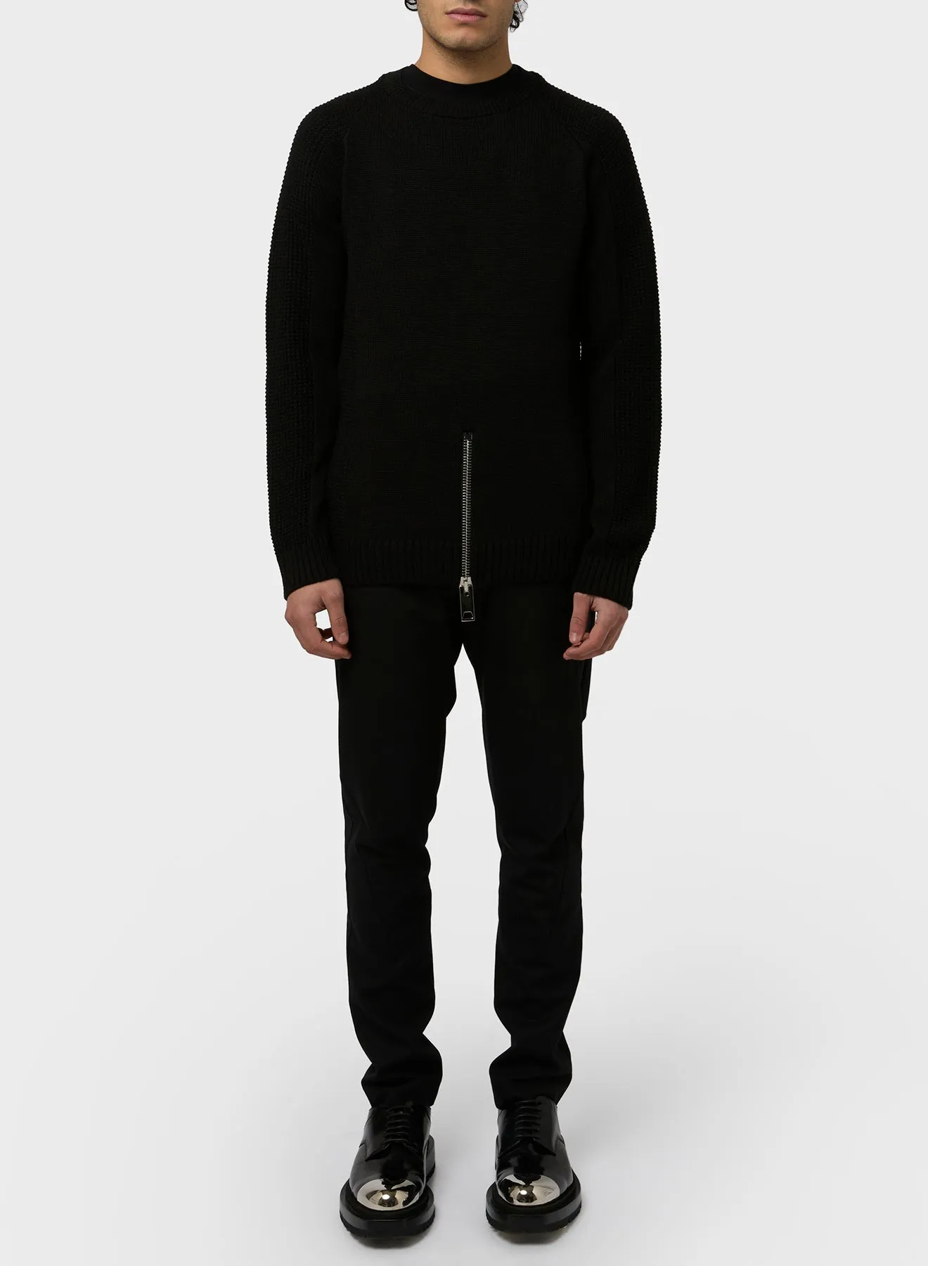 FLEECE SWEATER WITH ZIP ON THE FRONT sold by Les Hommes product image thumbnail 2
