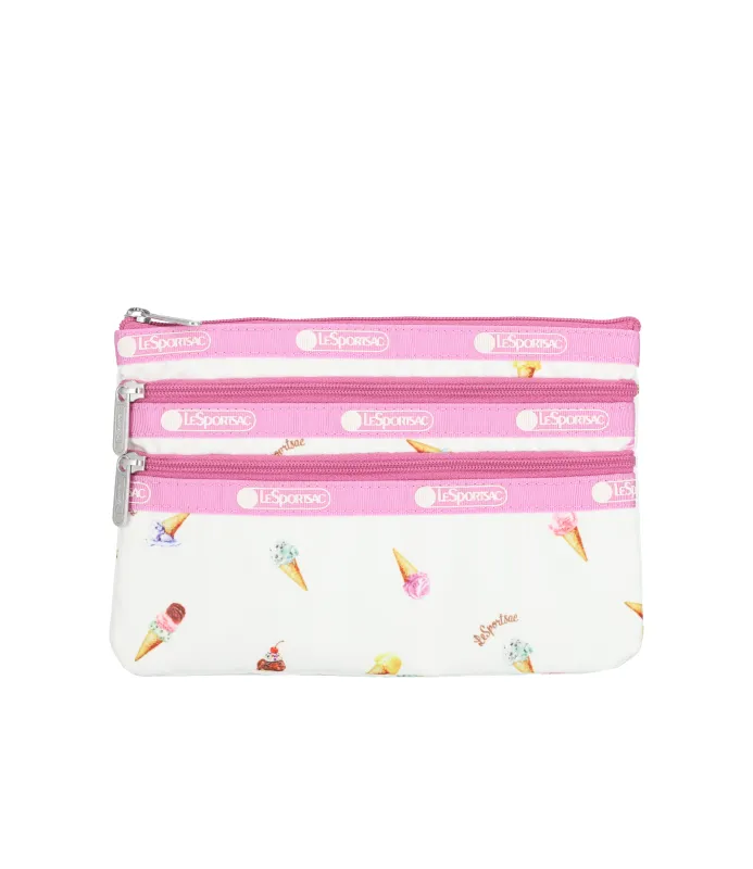 3-Zip Cosmetic made by Lesportsac