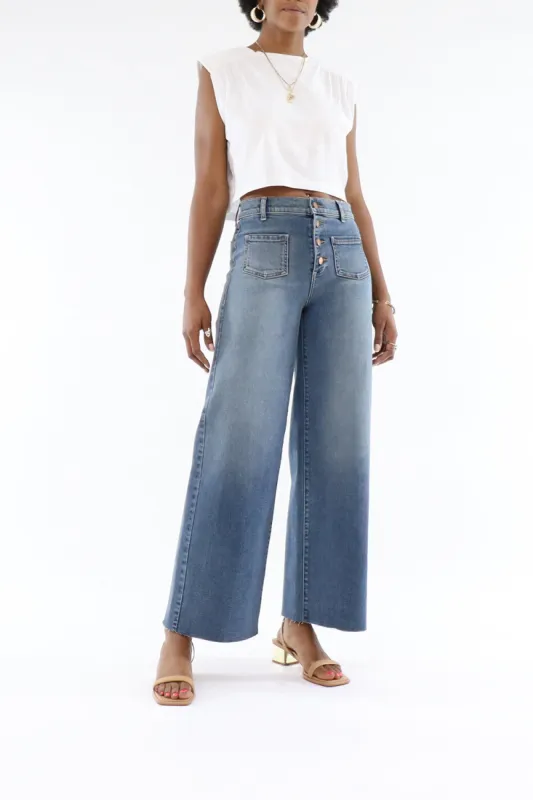 Hudson Button Fly Wide Leg sold by Level 99