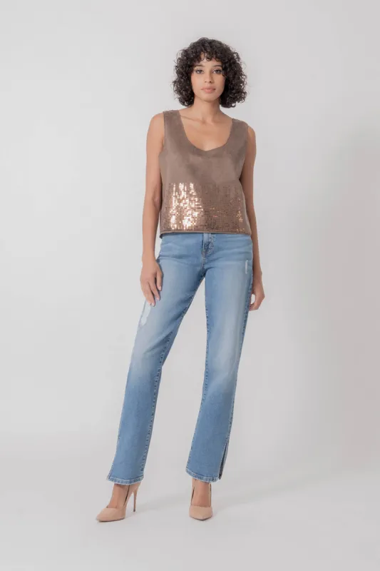 Cara Side Slit Slim Straight sold by Level 99