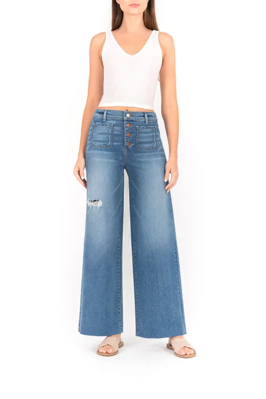 Hudson Button Fly Wide Leg sold by Level 99