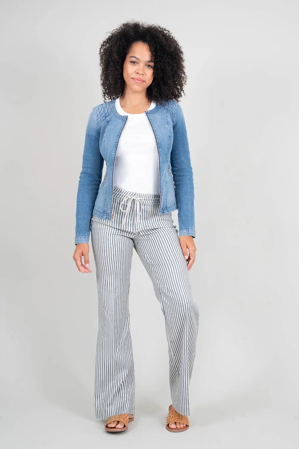 Melissa Denim Zip Up Jacket sold by Level 99