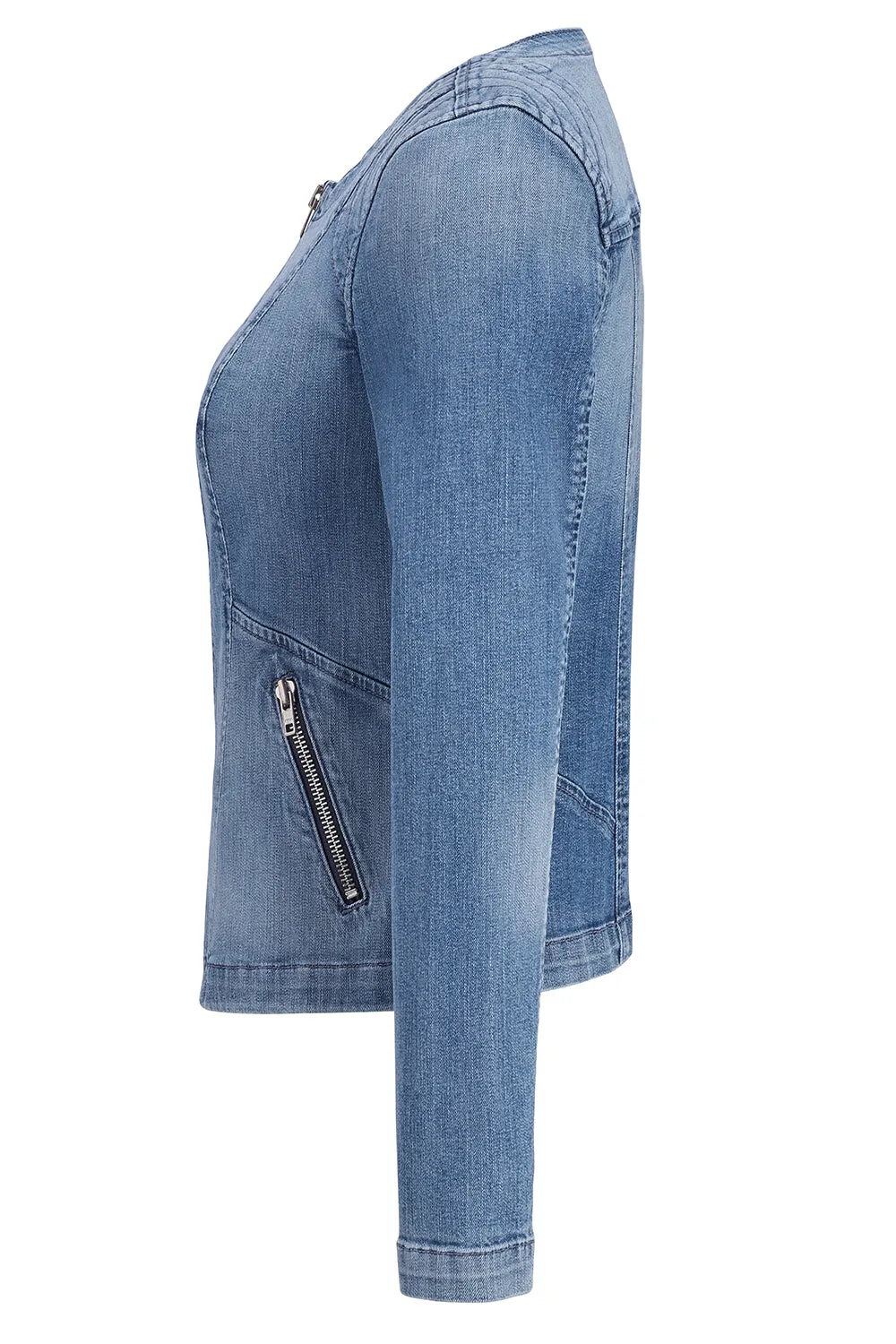 Melissa Denim Zip Up Jacket sold by Level 99 product image thumbnail 5
